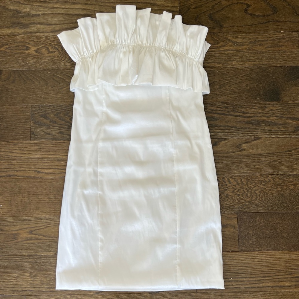 white mini dress